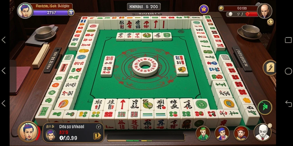 Tampilan gameplay Mahjong yang menarik dan penuh warna.