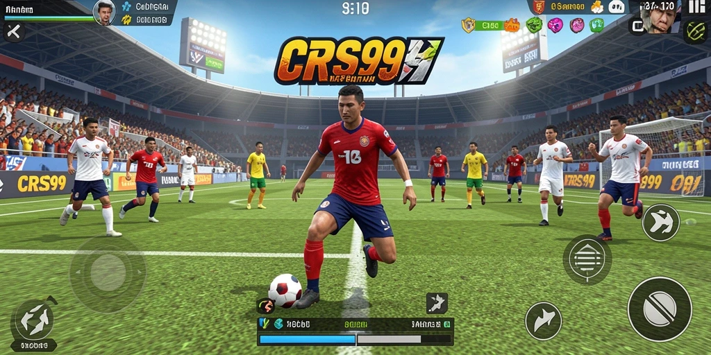 Tampilan gameplay CRS99 yang seru dalam suasana olahraga.