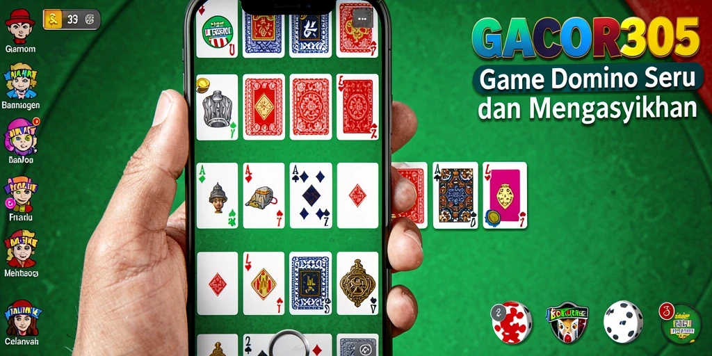 Tangkapan layar utama GACOR305 menampilkan gameplay Domino yang seru.