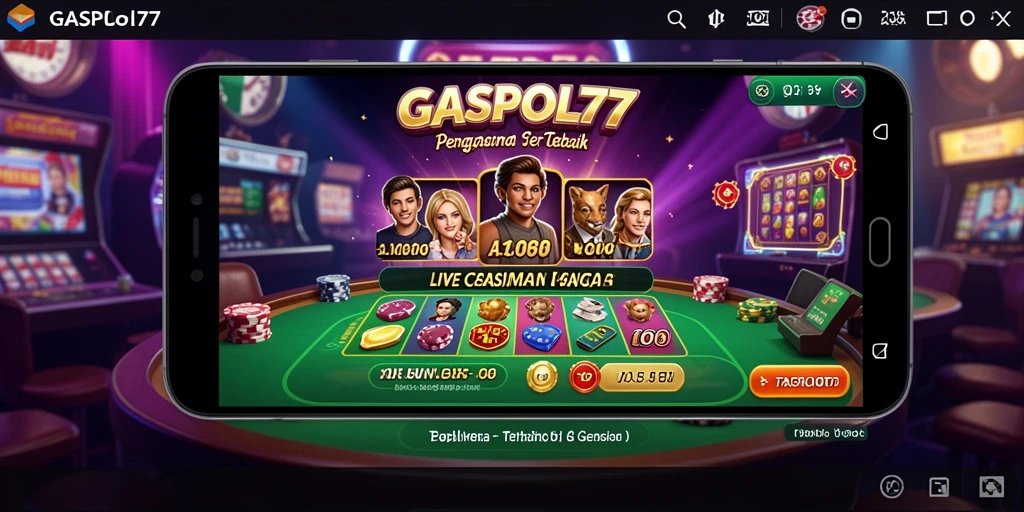 Tampilan gameplay langsung di GASPOL77 dengan dealer profesional.