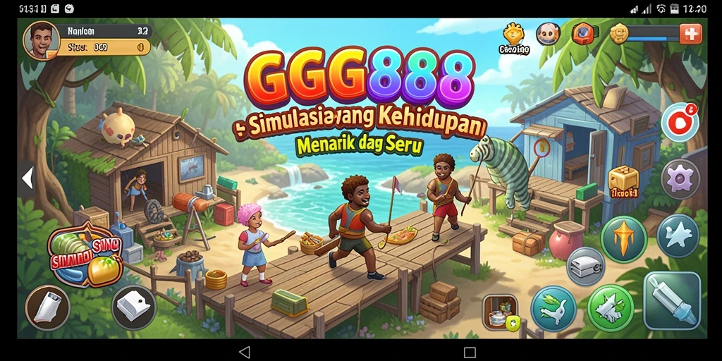 Tampilan gameplay GGG888 yang penuh interaksi dan detail.