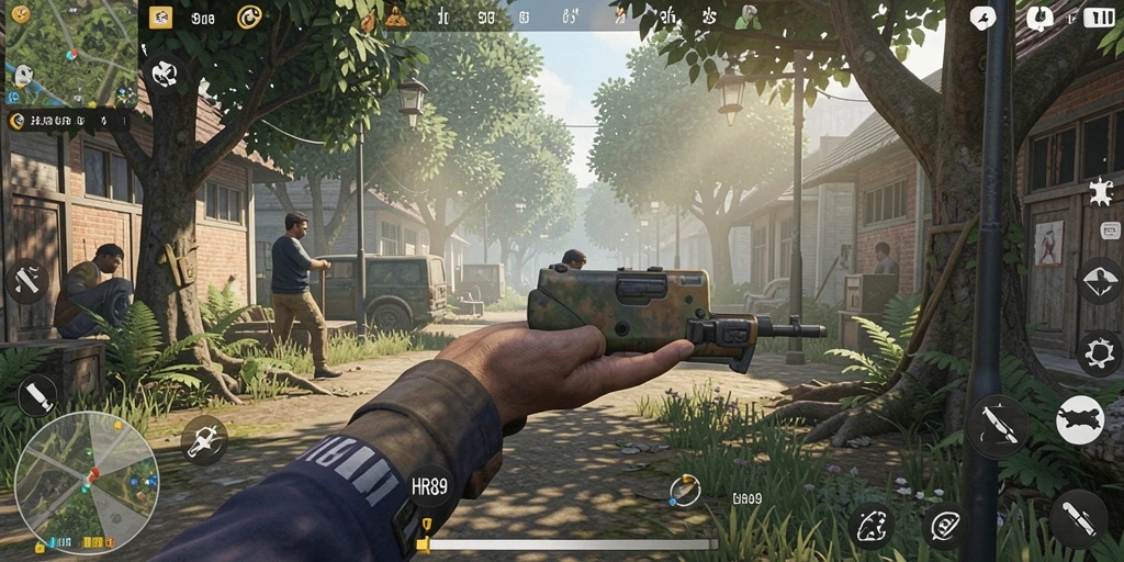 Gameplay HR89 menampilkan simulasi kehidupan yang realistis dan interaktif.