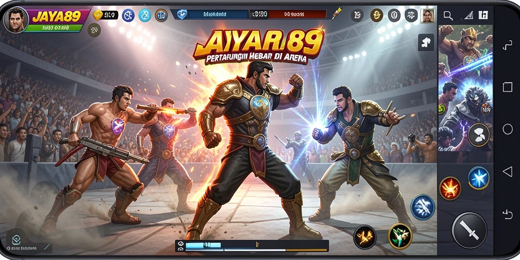 Gameplay epik dengan aksi pertarungan yang mendebarkan di JAYA89.