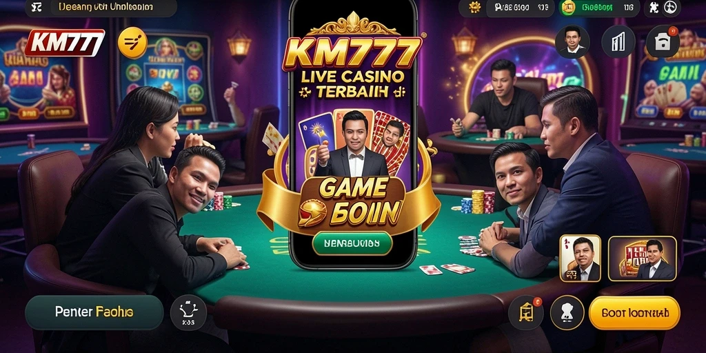 Screenshot gameplay Live Casino KM777 yang seru dan interaktif.