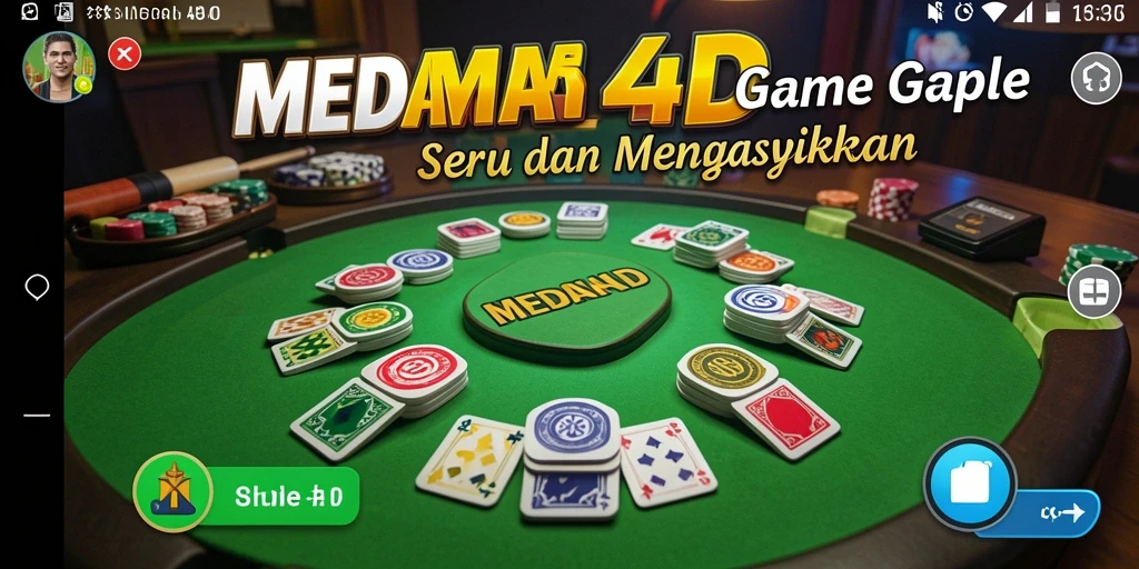 Tampilan seru gameplay Gaple di MEDAN4D.