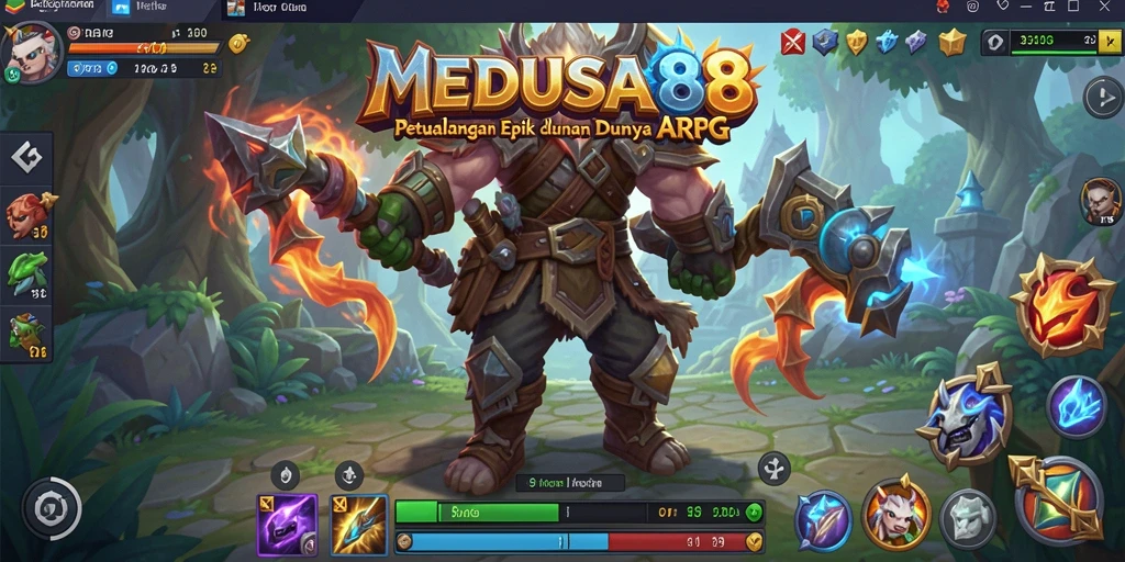 Tangkapan layar menunjukkan momen pertempuran epik di MEDUSA88.