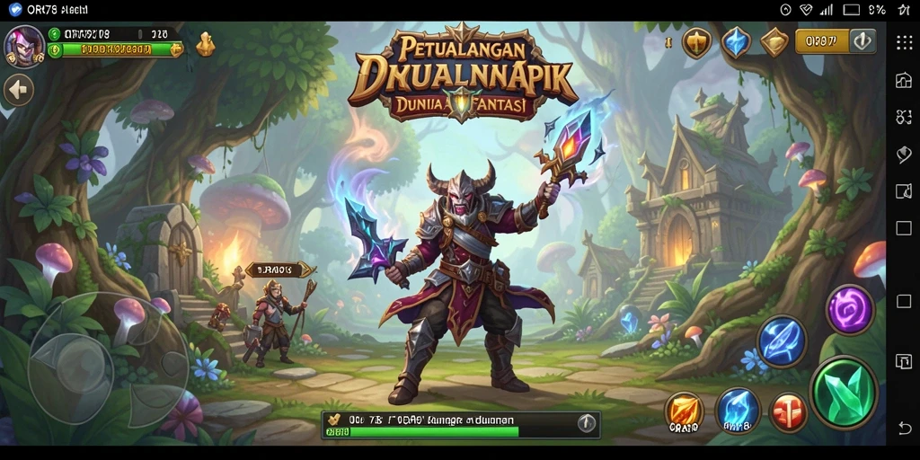 Tampilan gameplay seru ORA78 dalam dunia fantasi yang mendebarkan.
