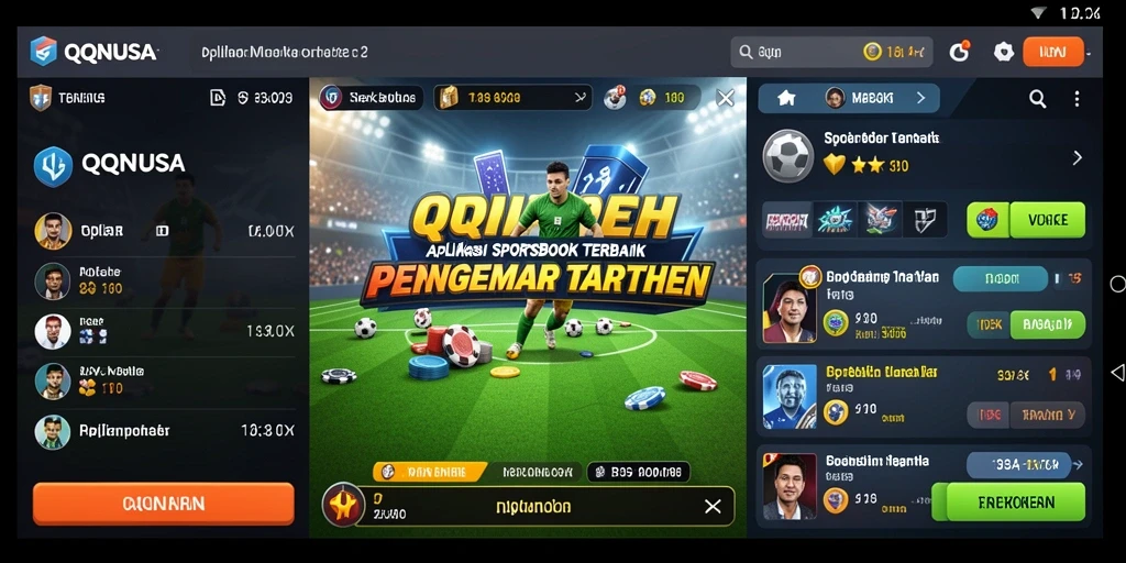 Tampilan antarmuka <strong>QQNUSA</strong> yang menarik saat melakukan taruhan olahraga.