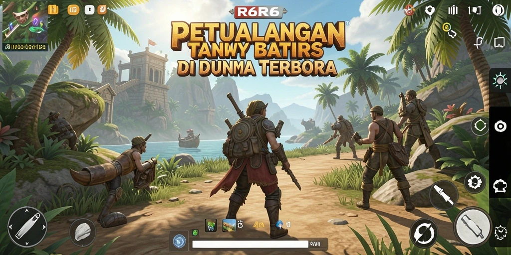 Screenshot R6R6 menampilkan petualangan seru dalam dunia terbuka.