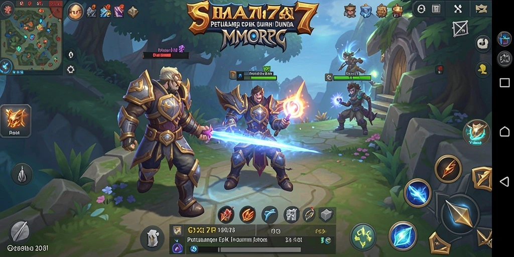Screenshot gameplay SIA777 menampilkan pertarungan epik di dunia MMORPG.