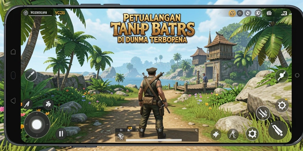 Screenshot gameplay VC55 yang menampilkan dunia terbuka yang kaya.